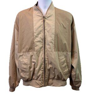 Members Only Mens Jacket Reversible Tan 80s Sz 44